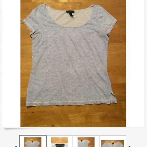 LRL RALPH LAUREN JEANS CO Blue White Tee TOP M - Picture 5 of 9